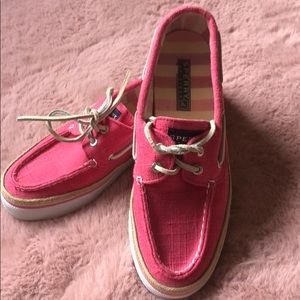 Pink Braided Sperrys